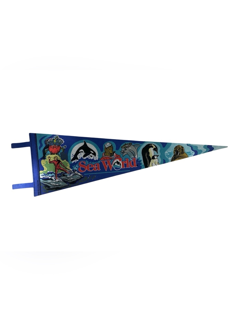 SeaWorld Blue Vintage Souvenir Pennant